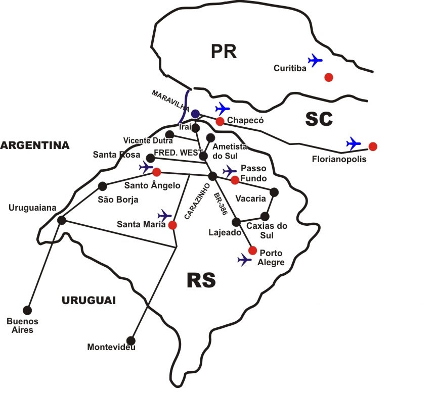 Mapa Segundo Encontro Família Stona